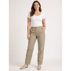 Gap Girlfriend Chino Pants Womens Size 12 Khaki Straight Leg Casual
